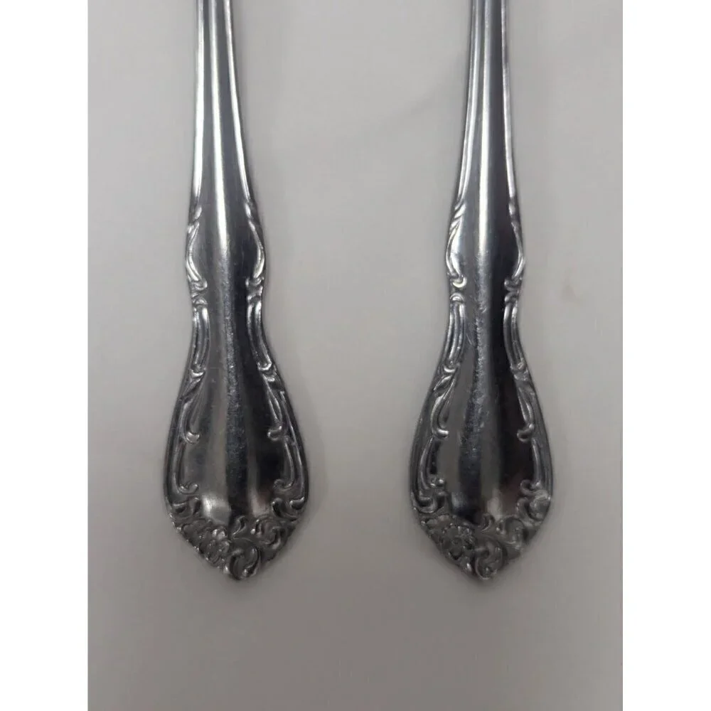 2 Vintage AMC Stainless Steel DIANA Flatware Spoons Diana Pattern 6.75in